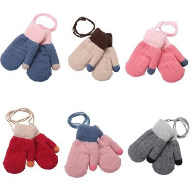 Kids Knitted Gloves Lined Fuzzy Fleece Glove Full Finger Mittens Party Supplies