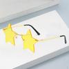 For Men Women Irregular Personality Shopping Traveling Unique Shades Eye Glasses Frameless Colorful