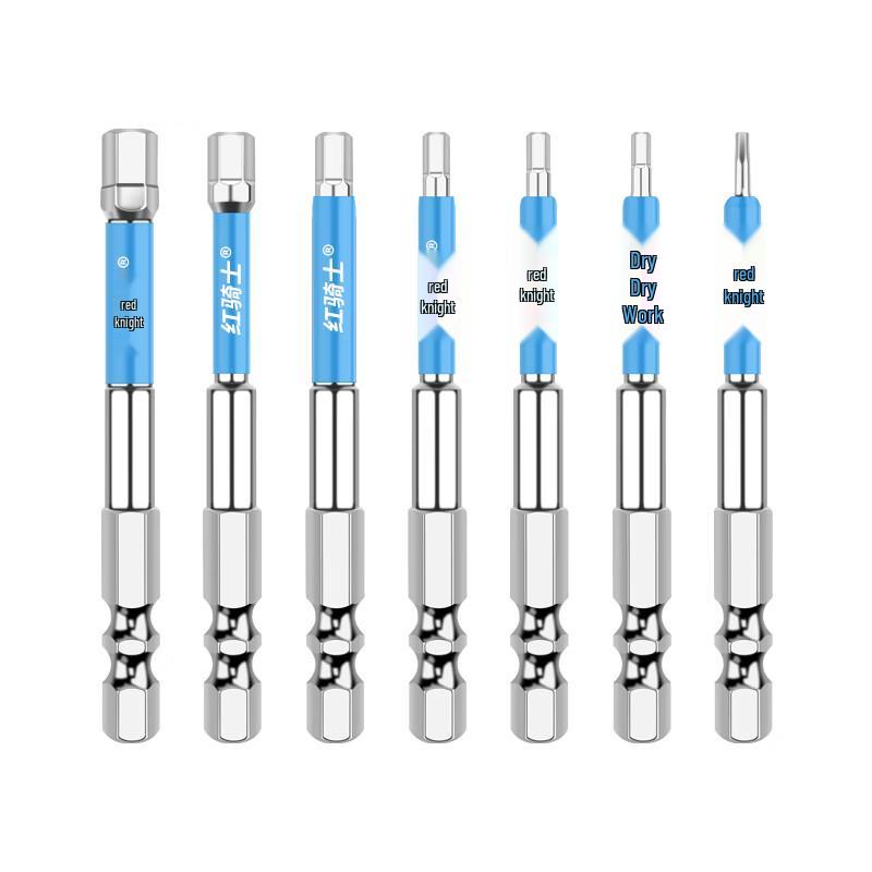 Red Knight Impact-Resistant Magnetic Hex Screwdriver Bit Set