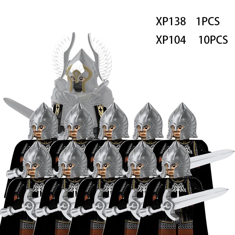 Soldados Élficos Medievais de Rohan Guarda Exército lotr Figuras de Ação Mini Blocos Boneca Montar Blocos de Construção MOC DIY Brinquedos para presentes de criança