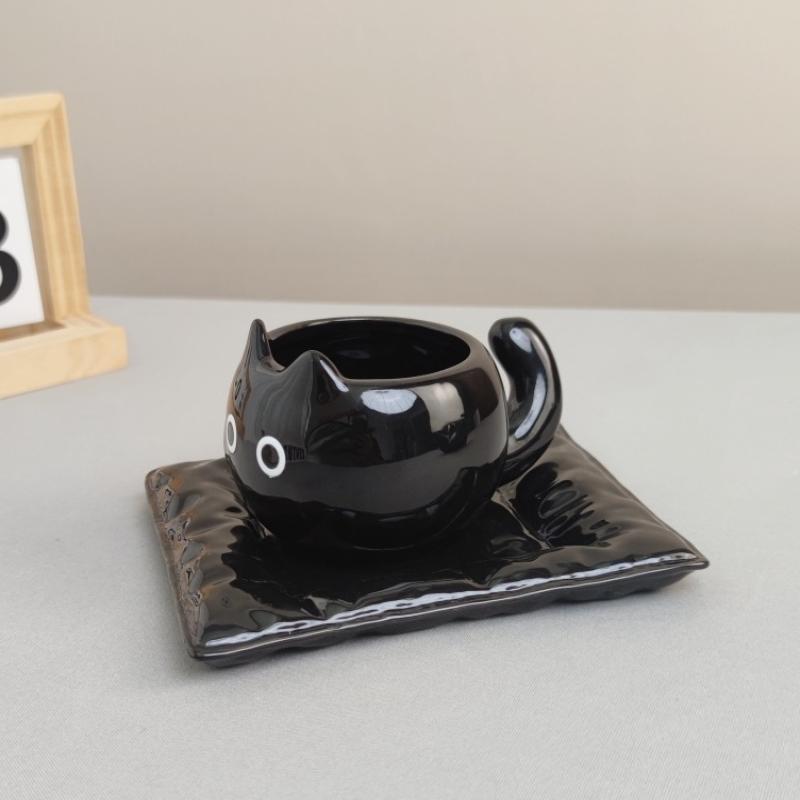 

Керамическая кружка Мультяшная сиамская кошка Кофейная чашка Подглазурная цветная кошка Чашка для воды Домашняя чашка для завтрака Молочная кофейная кружка Подарочная чашка на день рождения