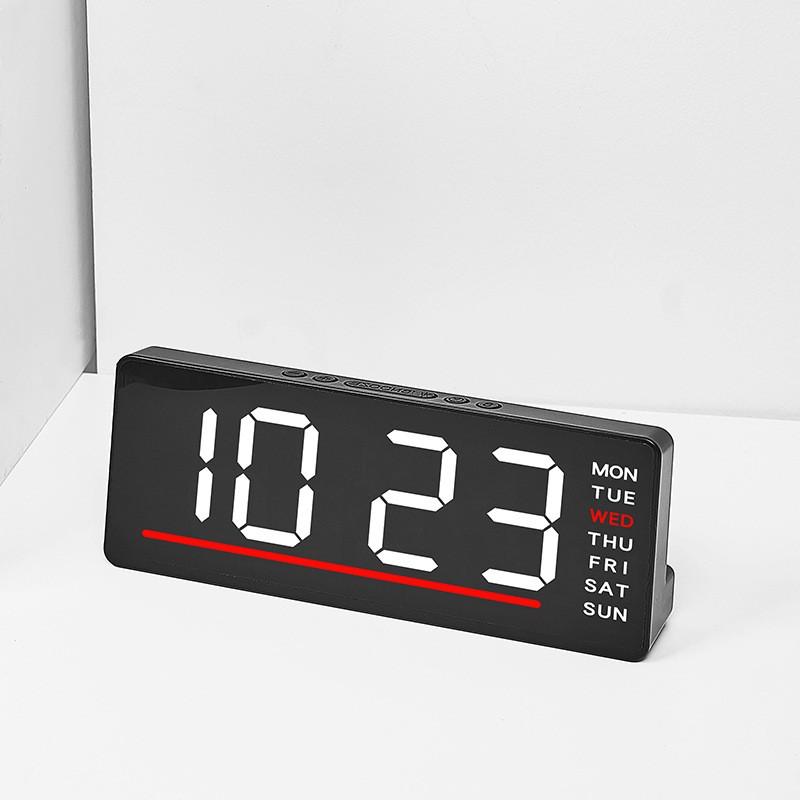 Ceas cu alarmă cu LED digital Data Reglarea temperaturii luminozitate Ceas electronic pentru copii Ceas cu amânare silențioasă 12/24H Alimentat prin USB