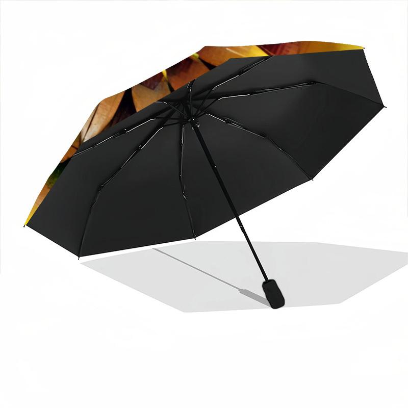1pc Circular Mandala Pattern Automatic Umbrella - Automatic Opening And Closing, Sturdy Iron Frame, Portable Folding Design Yy251018221