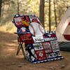 Baseball Theme Printed Blanket - Perfect for Couch, Bed, Travel & Outdoor Use | Machine Washable, Cozy & Durable.