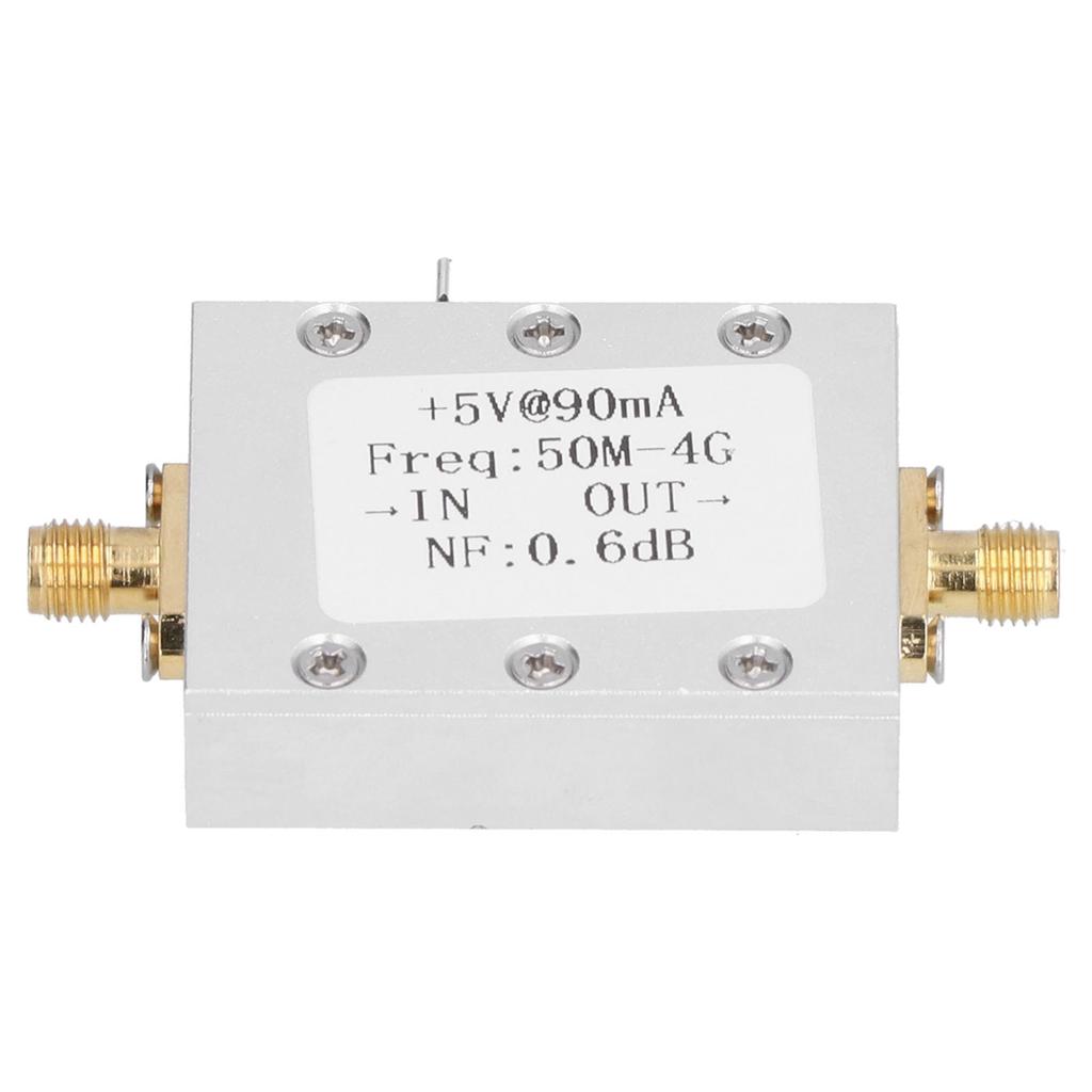 Broadband Amplifier Low Noise Aluminum Alloy Signal Receiving LNA 0.05‑4GHZ