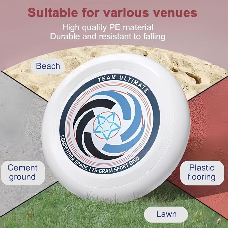 Professional Competitive Flying Disc - Durable Rotatable Design, White with Blue&Red Logo, Ideal for Outdoor Sports, Sports Disc