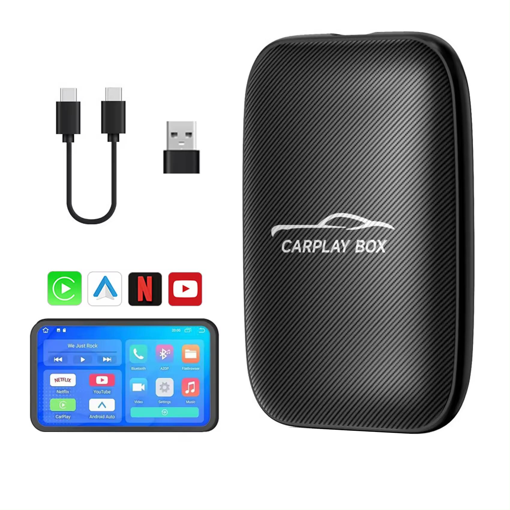 Kowankit CP2B Wireless Carplay Box Closed Android System Wireless Carplay Adapter With youtube Carplay Android Auto All in One (Black,Universal) чёрный