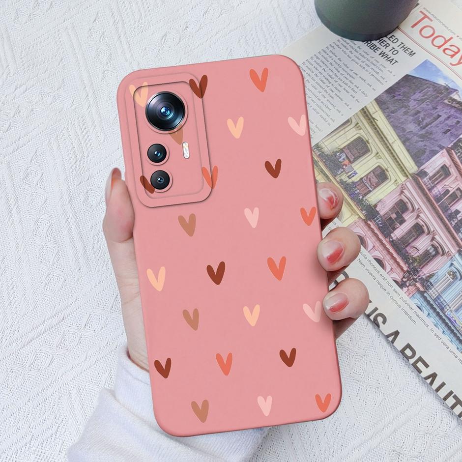 For Xiaomi 12T Case Hot New Design Cute Cat Butterfly Cartoons Matte Liquid Silicone Shell For Xiaomi 12T Pro Ultrathin Fundas