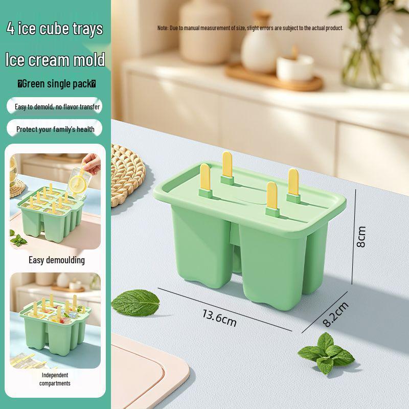 Homemade Cute Cheese Silicone Popsicle Mold for Kids - Ice Cream and Ice Cube Tray