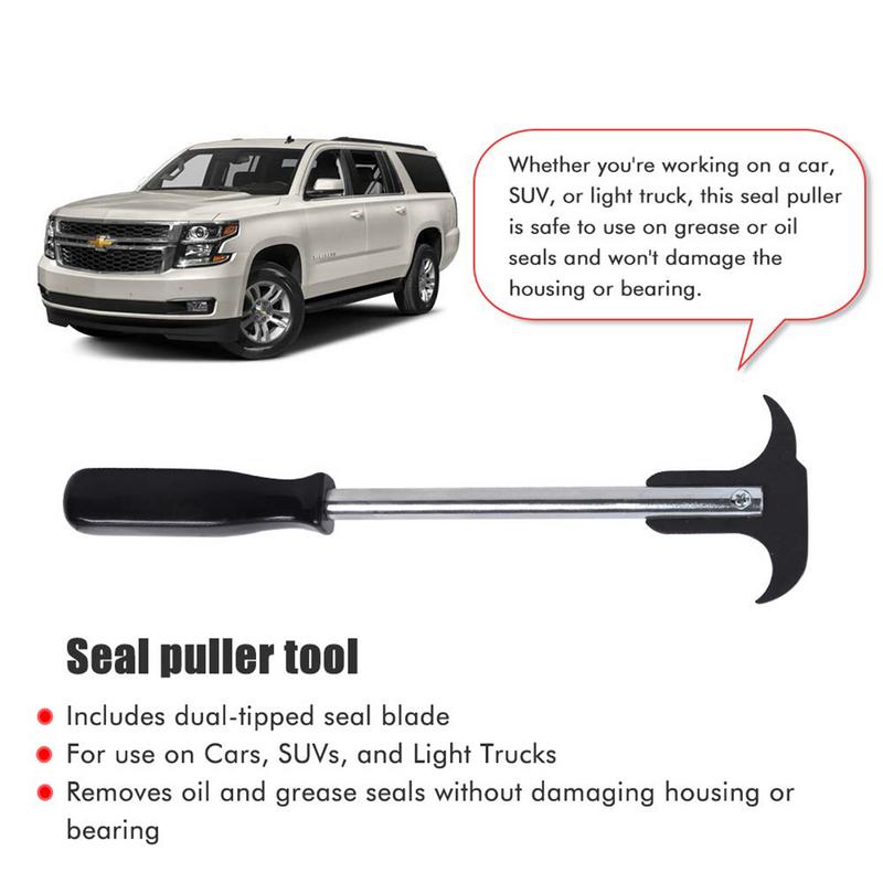 Grease Seal Removal Tool Steel Oil Seal Installation And Pick Tool Dual Hook Tips Long Handle Design Grease Seal Picking For SUV