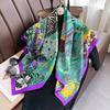 Twill Square Silk Scarf For Women Design Floral Print Wraps Stoles Hijab Foulard Headband Fashion Lady Shawl Bandana
