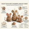 Handmade Patchwork Mouse Kit Pre Cut Fabric Mouse Sewing Kit Patchwork Craft Kit  Craft Learning