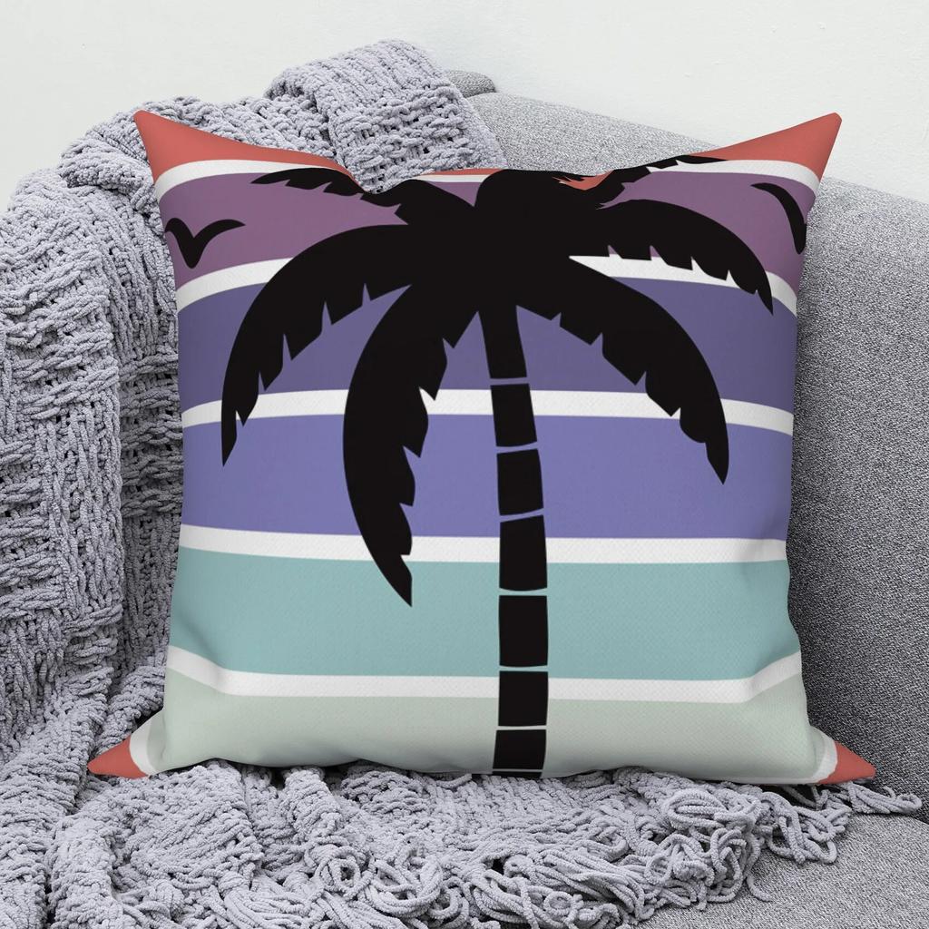 Modern Sofa Square Pillowcase Home Decor Hawaiian Scenery Throw   Cushion Cover