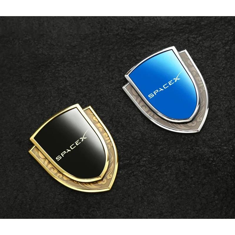 Car Stickers 3D Metal Accsesories Auto Accessory for Tesla Dual Motor Spacex P75d P85d P90d P100d