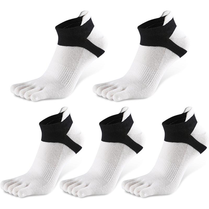 5 par letnich skarpet męskich Bawełniane skarpetki z pięcioma palcami Oddychające wysokiej jakości męskie skarpety sportowe