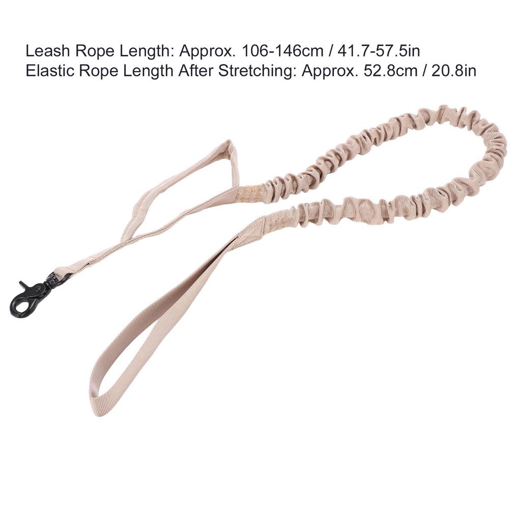 Heavy Duty Bungee Dog Leash Elastic s Rope with 2 Padded Control Handles for Military Dog Training Night Walking