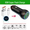 120W Dual Car Charger for Xiaomi and Apple - Super Fast Charging Adapter