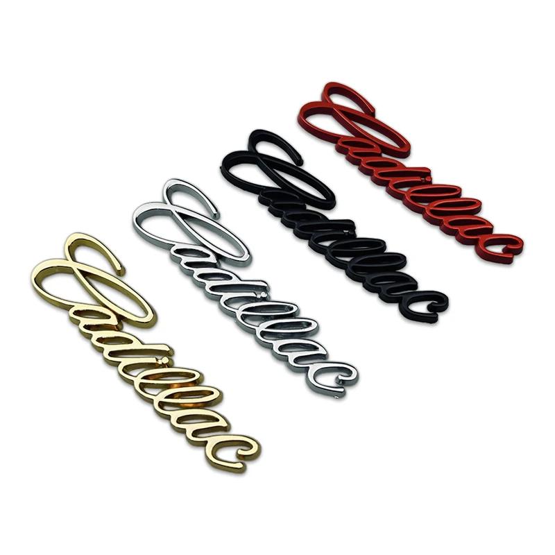 Cadillac Klassisches 3D-Metall-Emblem Seitenkotflügel-Plakette für CT4 CT5 XT4 XT5 XT6 ATS CTS Auto-Heckklappen-Dekorationsaufkleber (4 Farben)