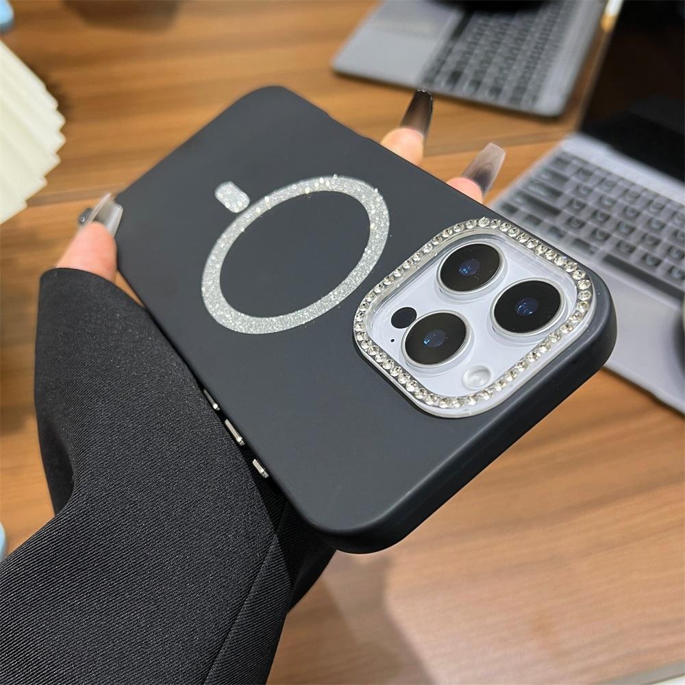 Magnetic Phone Case for iPhone 11 12 14 16 Pro 16 15 14 13 12 Pro Max 13 14 15 16 High Quality Sparkling Shockproof Shell