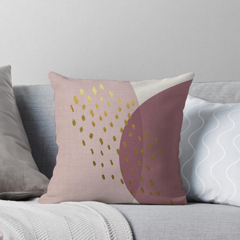 Decorative Home Pillow Case Cushion Covers 45*45 Nordic 40*40 40X40Cm 50X50Cm Irregular Color Block Living Room Boho Geometric