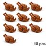 Food Building Blocks City Friend Accessories Bread Chips Roast Chicken Pizza Hot Dog Fish Fruit Carrot Basket Classic MOC Bricks