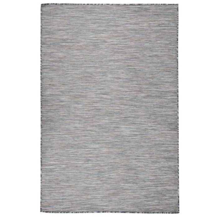 VidaXL Tapis à tissage plat d'extérieur 120x170 cm Marron et bleu 340816