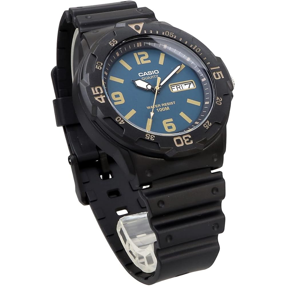Casio Standard MRW-200H-2B3V Men's Quartz Watch Greenish Blue Dial Water Resistant