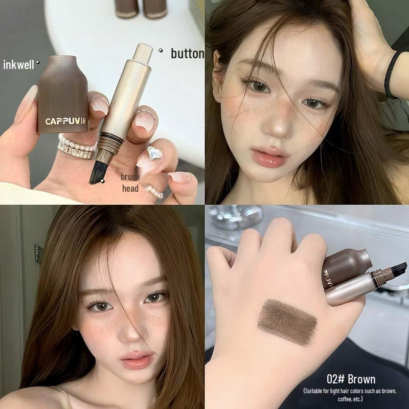 Cappuvini 3D Fluffy Hairline Liquid - Non-smudging, Sweat-proof, Waterproof Makeup for Students