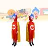 Magician Orange Plim Cosplay Costume Anime Role Play Halloween Fashion Party