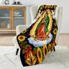1PC Virgin Mary with Angels Print Believer Pray Blanket Warm Soft Flannel Material Suitable for All Seasons Luxurious Gift