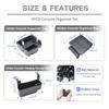 3PCS Center Console Organizer for Jeep Wrangler JL JLU 4xe 2018-2026 & Gladiator JT 2020-2026 Gear Shift Hanging Armrest Car Box