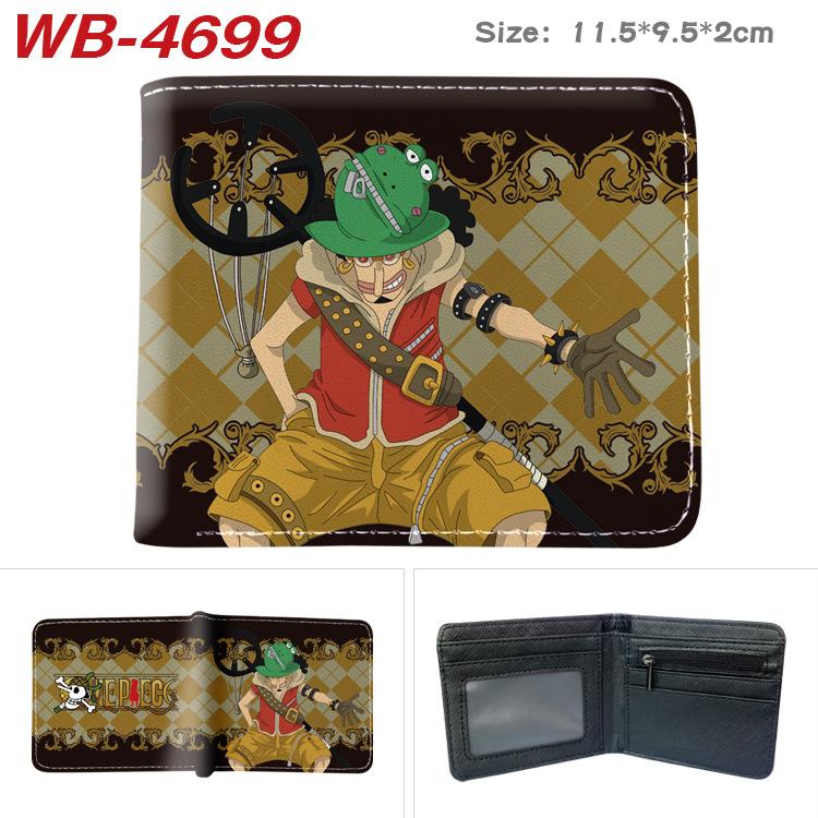 One Piece Anime Wallet Luffy Print Short Folded Card Holder Colorful Coin Purse