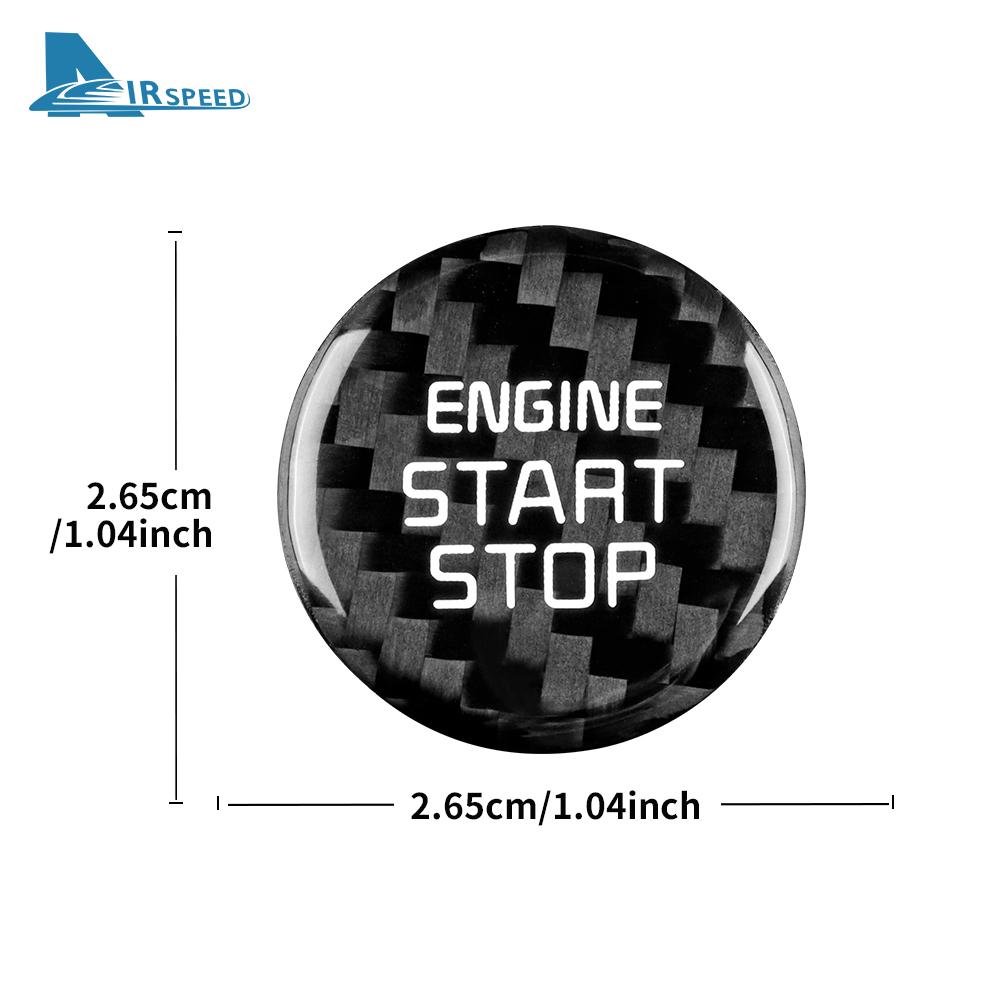 Real Hard Carbon Fiber Sticker For Kia Stinger 2019 2020 2025 2025 2025 Car Start Engine Stop Button Cover Interior Trim