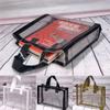 50Pcs White/Black/Gold Plastic Grid Bag Transparent Christmas Gift Bag Gift Packing Bag Birthday