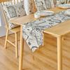 1PC LOZUJOJU Modern Retro Printed Tassel Decoration Cotton Linen Table Runner for Dinner Table Decor Kitchen for Home Table Home Decor