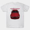 Men Black Print T-shirt Mustang Gt 2005-2009 - Redfire No-Cut Transfer Paper Print Cotton Tshirt