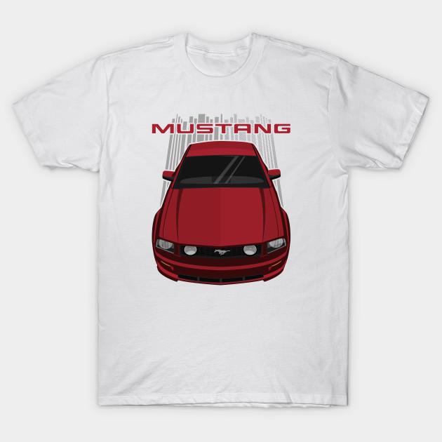 

Men Black Print T-shirt Mustang Gt 2005-2009 - Redfire No-Cut Transfer Paper Print Cotton Tshirt L