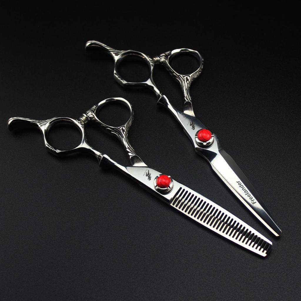 6.0" LH1 Large Gem Double-Sided Hair Cutting & Thinning Scissors