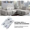 DEEPDREAM 2 Pack Sectional Couch Connectors Metal Couch Clips Sofa Connector Interlocking Furniture Connector with 24 Screws