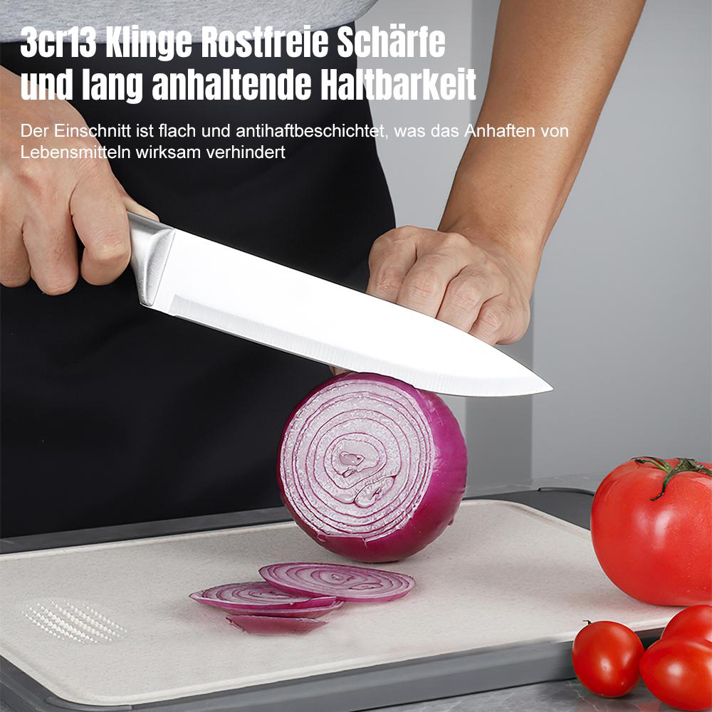 Includes Scissors and Sharpening Rod Multiple Blade Types Stainless Steel Knife Sets With Block