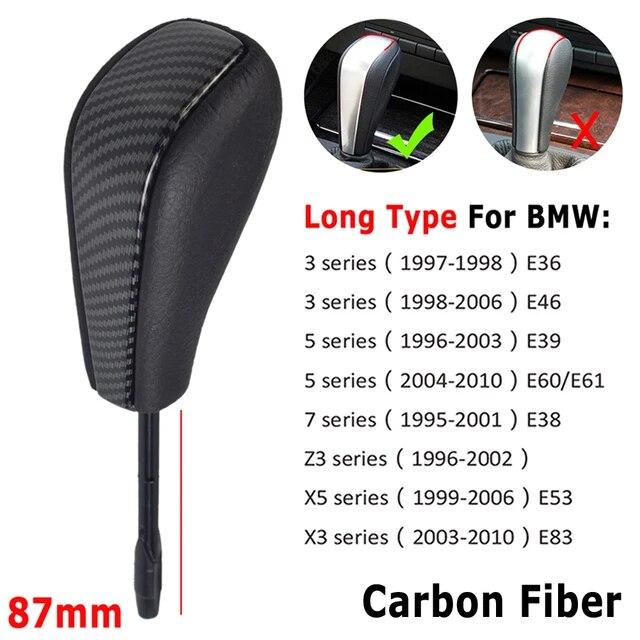 For BMW E39 E46 E53 E60 E61 E63 E64 E83 E81 E82 E87 E90 E91 E92 Original Quality Car Automatic Gear Shift Knob ABS Leather