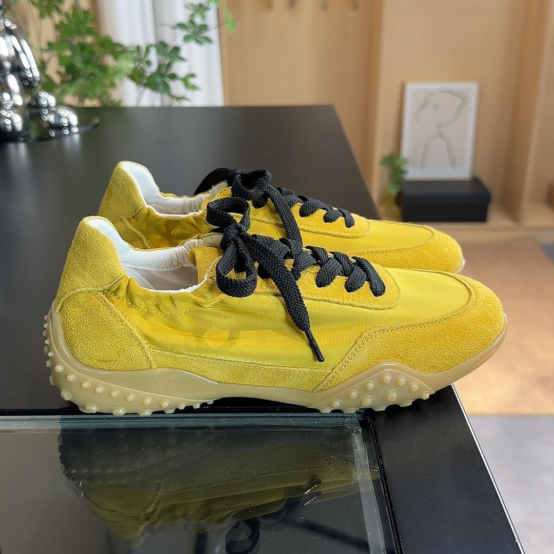 

Версия из коровьей кожи~ Ретро кроссовки для немецкой тренировки с круглым носком на шнуровке и толстой подошве, спортивный стиль, повседневные универсальные и удобные кеды, маленькие 35 жёлтый