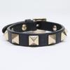 Valentino Garavani Rock Studs Leather Bracelet Black / goldUsed