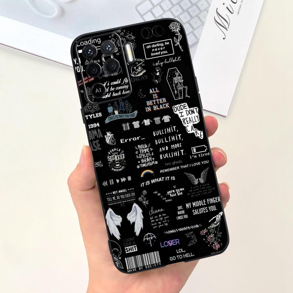 For OPPO Reno 5 5G Reno5 Pro Case CPH2201 Cute Painted Soft Silicone Covers Phone Cases For OPPO Reno 5 Pro Reno5 Lite 5Z Fundas