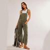 European & American Retro Washed Loose Straight-Leg Denim Overalls