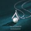 Stylish Freshwater Pearl Necklace with 925 Sterling Silver Water Drop Pendant