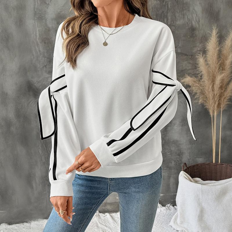 

Women s Plus Size Oversized Sweatshirt Crew Neck Bow Long Sleeve Drop Shoulder Pullover Tops Outfits XL