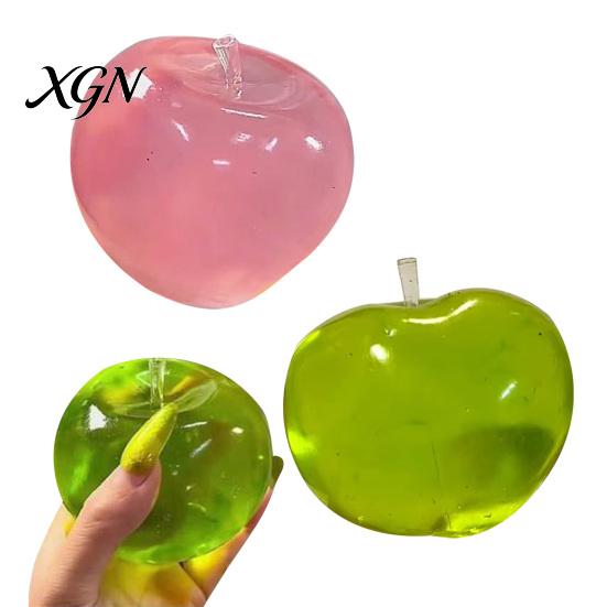 Fruit Stress Relief Toy Clear Squeeze Anxiety Soft Stretch Shapeable Anti Ball Transparent Sensory Fidget Party