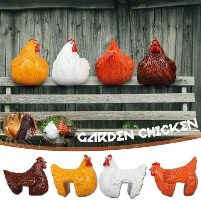 Živica kohút kurča Desktop Dekor Socha kohúta Záhrada Kurča Umenie na dvore Vonkajšia dekorácia Farma Zvieratá Dekor trávnika