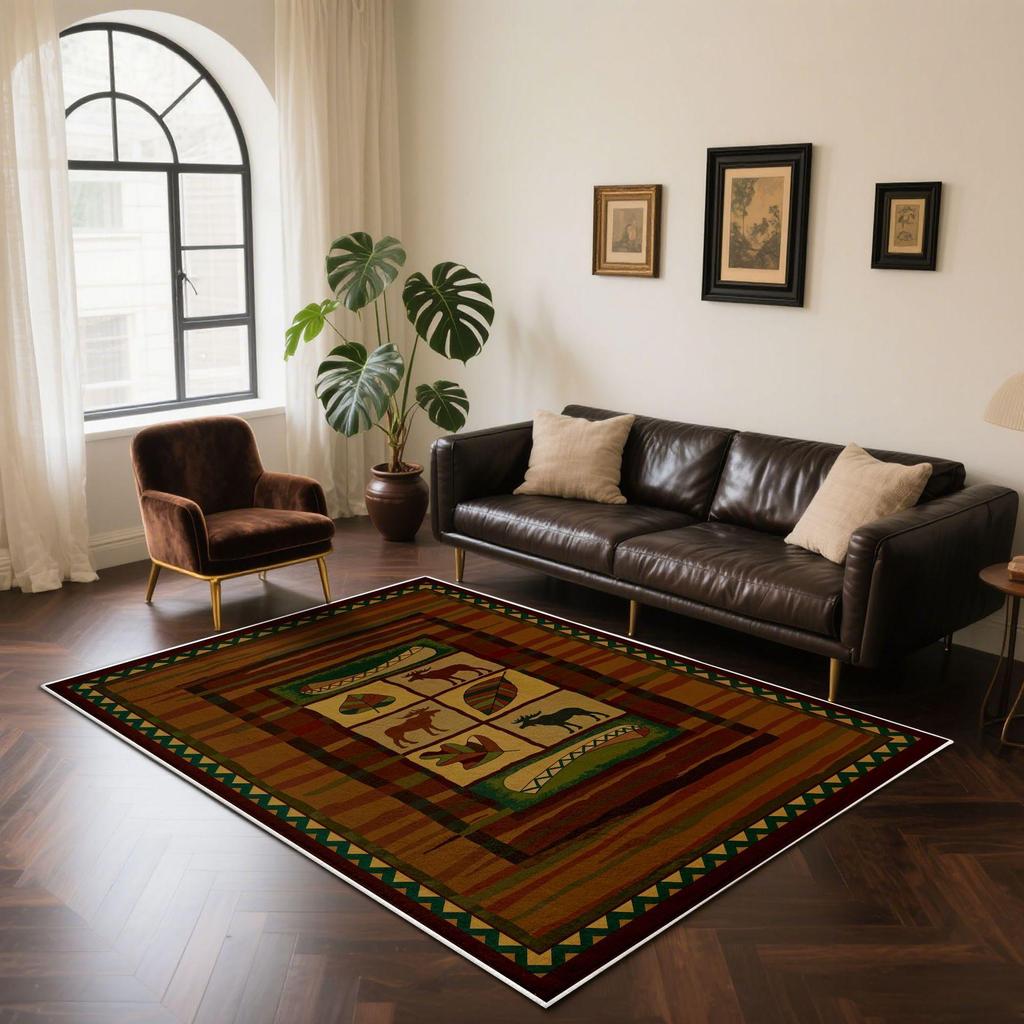 Nordic Ethnic Style Living Room Carpet Home Bedside Bedroom Non Slip Large Size Floor Mat